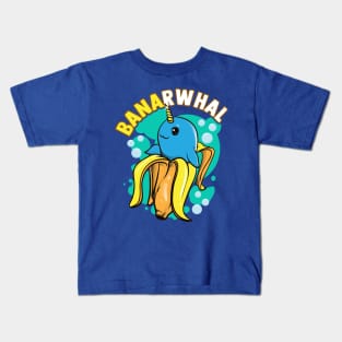 Banana Narwhal Banarwhal Funny Food Creatures Kids T-Shirt